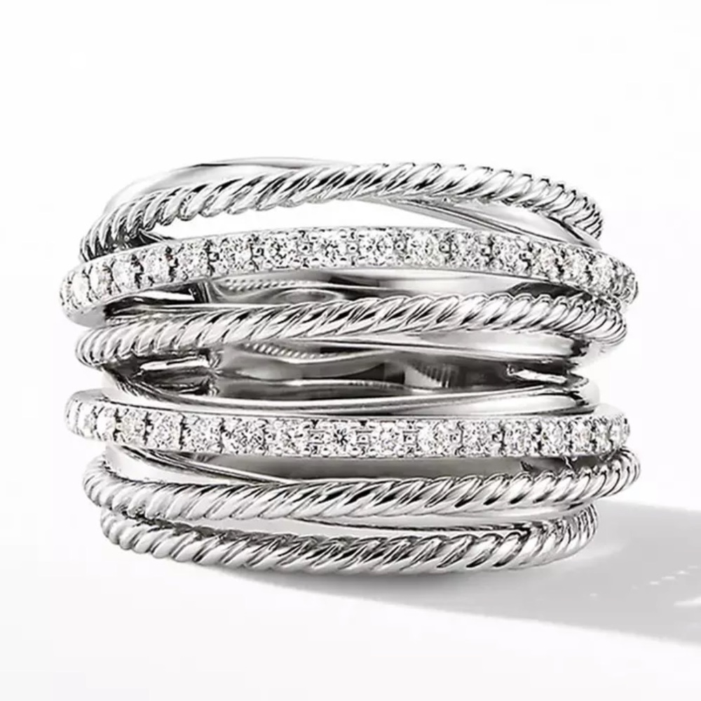 NEW 925 STERLING SILVER DIAMOND RING